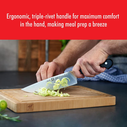 Pro 7-pc Knife Set w 17.5" Stainless Magnetic Knife Bar
