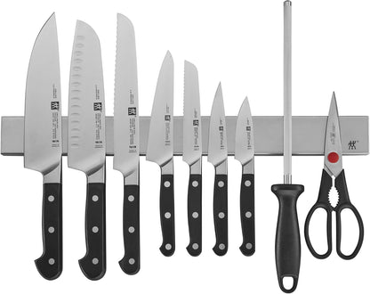 Pro 7-pc Knife Set w 17.5" Stainless Magnetic Knife Bar