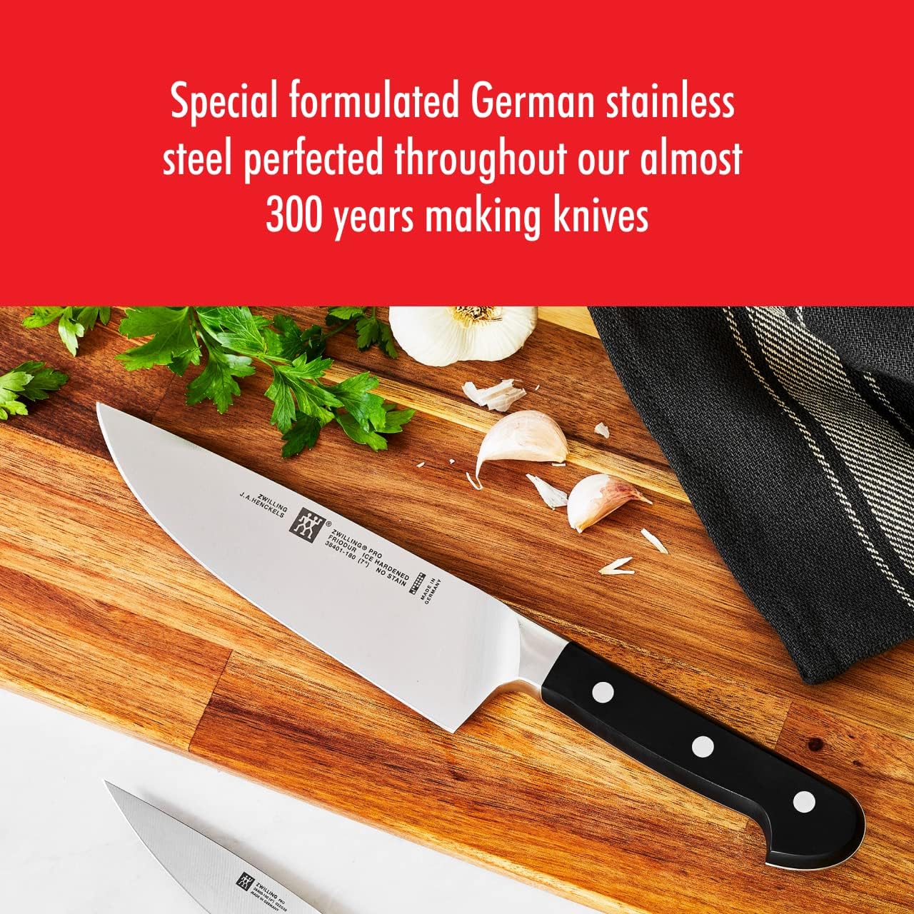 Pro 7-pc Knife Set w 17.5" Stainless Magnetic Knife Bar