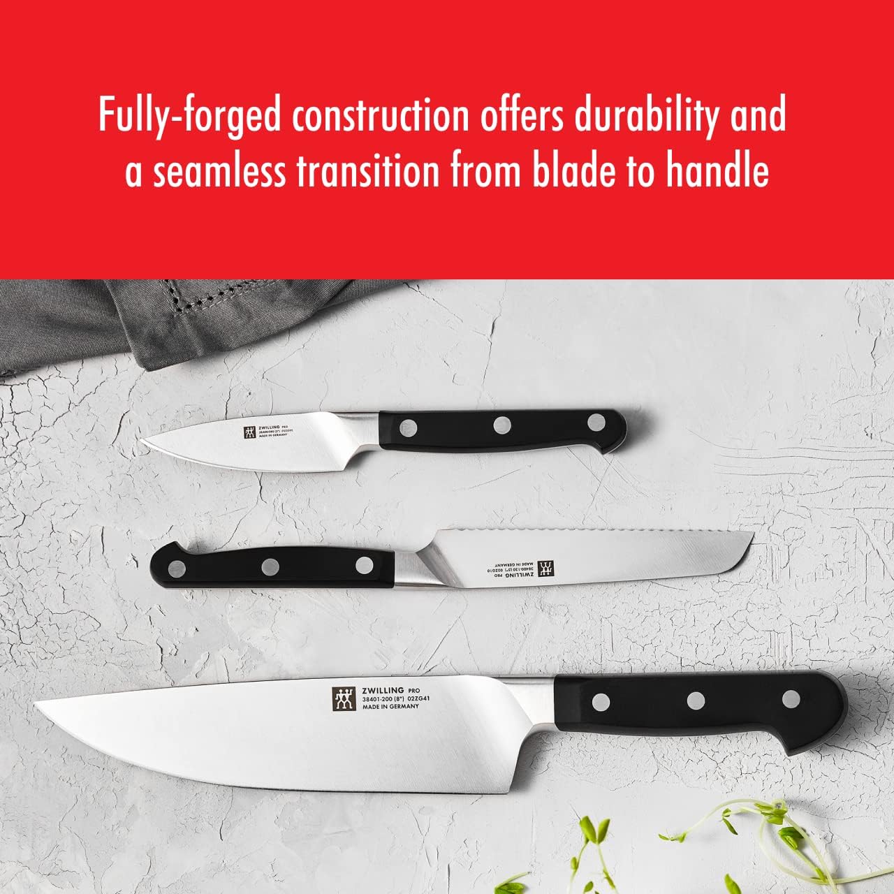 Pro 7-pc Knife Set w 17.5" Stainless Magnetic Knife Bar