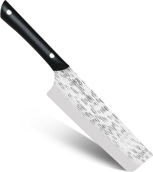 PRO 6" Nakiri Knife | Hand Sharpened Vegetable Knife, Japanese AUS6M Stainless Steel Blade, Full-Tang POM Handle