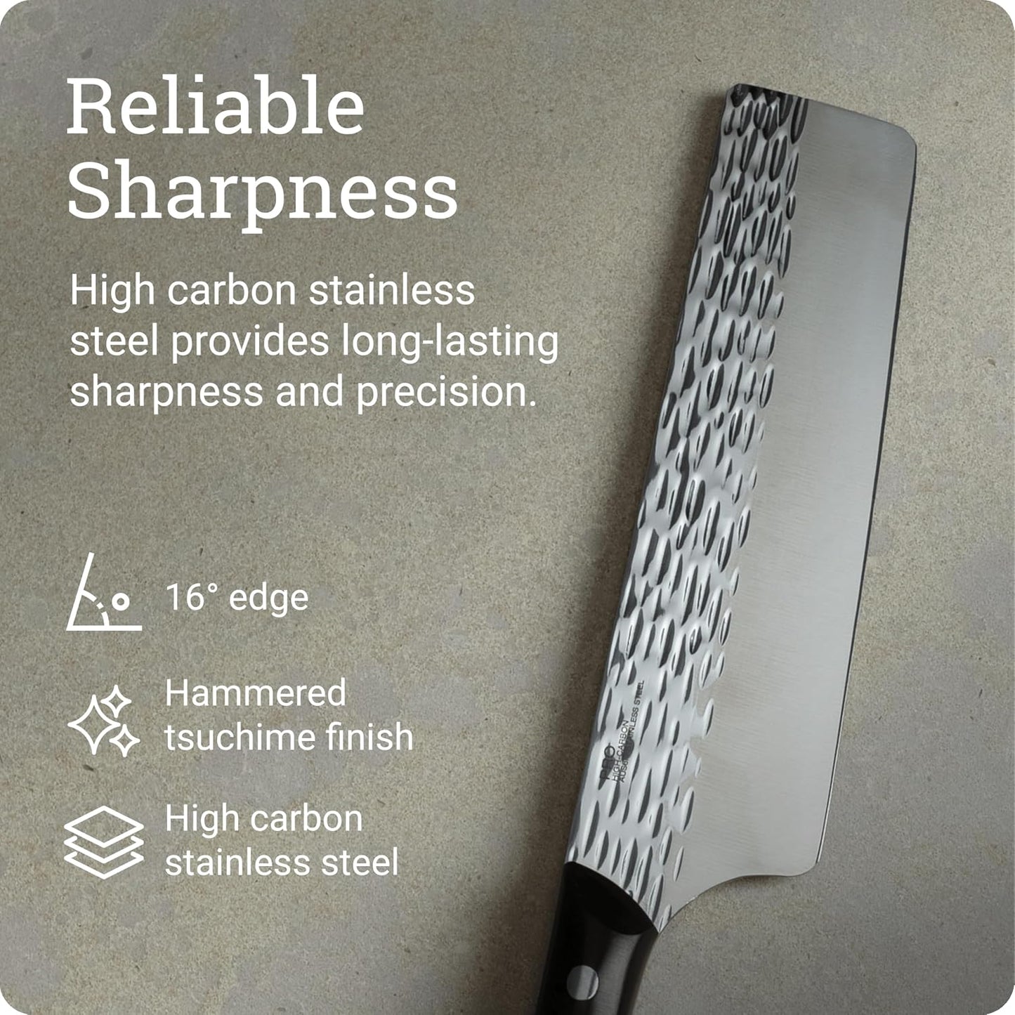 PRO 6" Nakiri Knife | Hand Sharpened Vegetable Knife, Japanese AUS6M Stainless Steel Blade, Full-Tang POM Handle