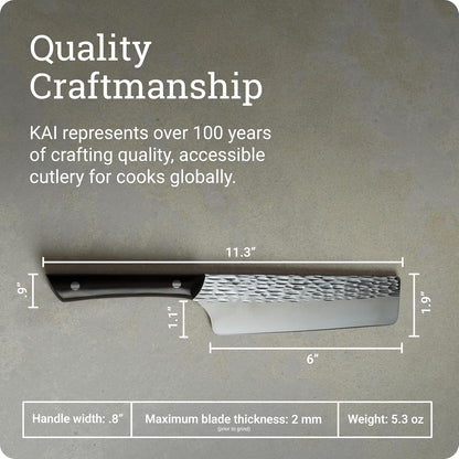 PRO 6" Nakiri Knife | Hand Sharpened Vegetable Knife, Japanese AUS6M Stainless Steel Blade, Full-Tang POM Handle