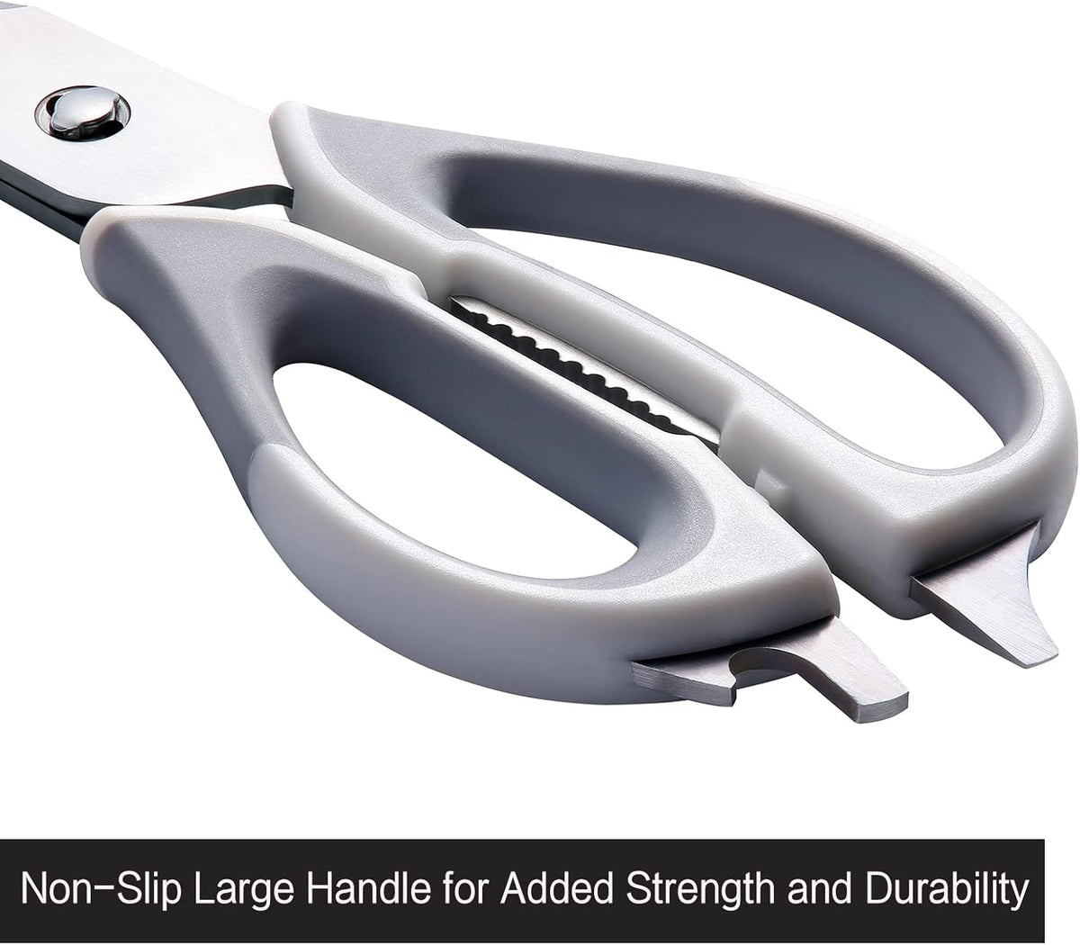 Come Apart Kitchen Scissors for Food, All Purpose Kitchen Shears (Grey) | Easy to Clean, Detachable Blade, Comfort Grip, Multi Functional Cooking Scissors for Meat, Poultry, Fish