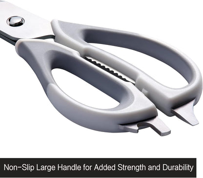 Come Apart Kitchen Scissors for Food, All Purpose Kitchen Shears (Grey) | Easy to Clean, Detachable Blade, Comfort Grip, Multi Functional Cooking Scissors for Meat, Poultry, Fish