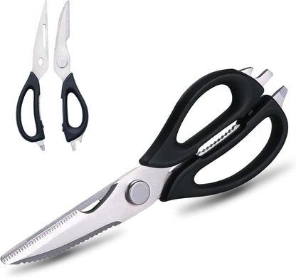 Come Apart Kitchen Scissors for Food, All Purpose Kitchen Shears (Grey) | Easy to Clean, Detachable Blade, Comfort Grip, Multi Functional Cooking Scissors for Meat, Poultry, Fish