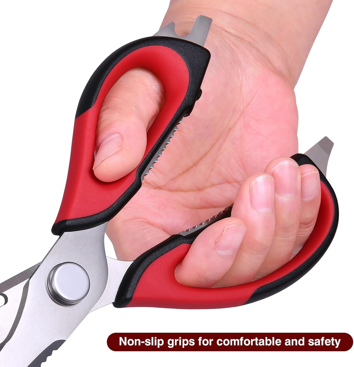 Come Apart Kitchen Scissors for Food, All Purpose Kitchen Shears (Grey) | Easy to Clean, Detachable Blade, Comfort Grip, Multi Functional Cooking Scissors for Meat, Poultry, Fish