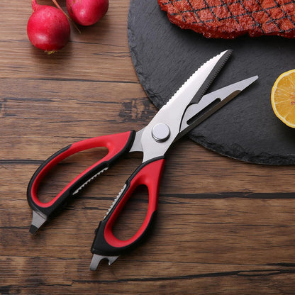 Come Apart Kitchen Scissors for Food, All Purpose Kitchen Shears (Grey) | Easy to Clean, Detachable Blade, Comfort Grip, Multi Functional Cooking Scissors for Meat, Poultry, Fish