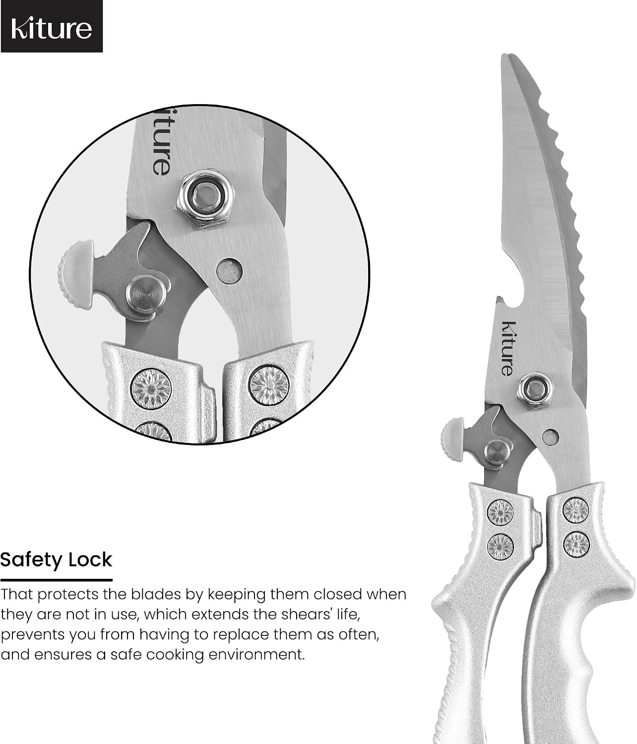 Heavy Duty Kitchen Shears - Premium Stainless Steel Cooking Scissors for Meat, Poultry, Herbs & More | Includes Bonus Herb Scissors & Poultry Shears in Giftable Box