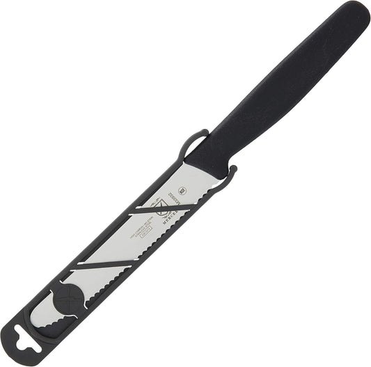Rounded Tip Wavy Bar Knife, 4-5/16 Edge, Black