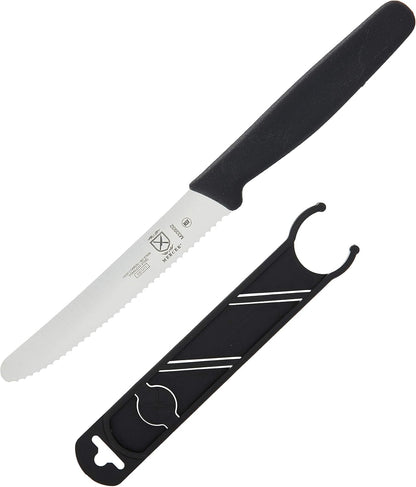 Rounded Tip Wavy Bar Knife, 4-5/16 Edge, Black