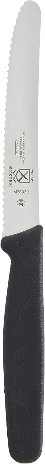 Rounded Tip Wavy Bar Knife, 4-5/16 Edge, Black
