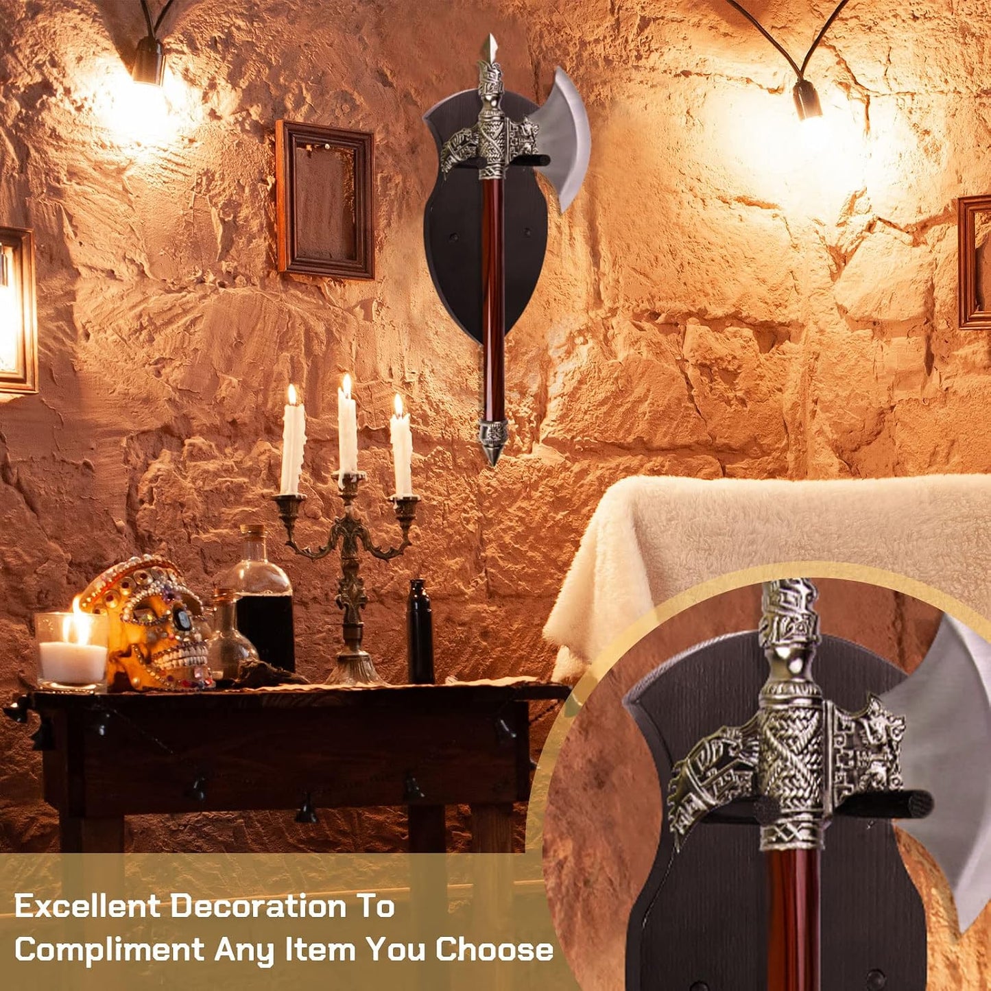 Wooden Sword Wall Mount Plaque Hanger for Katana Sword Display Stand Decorative Wall Decor for Display Plaque with Hardware(Black,Stylish)