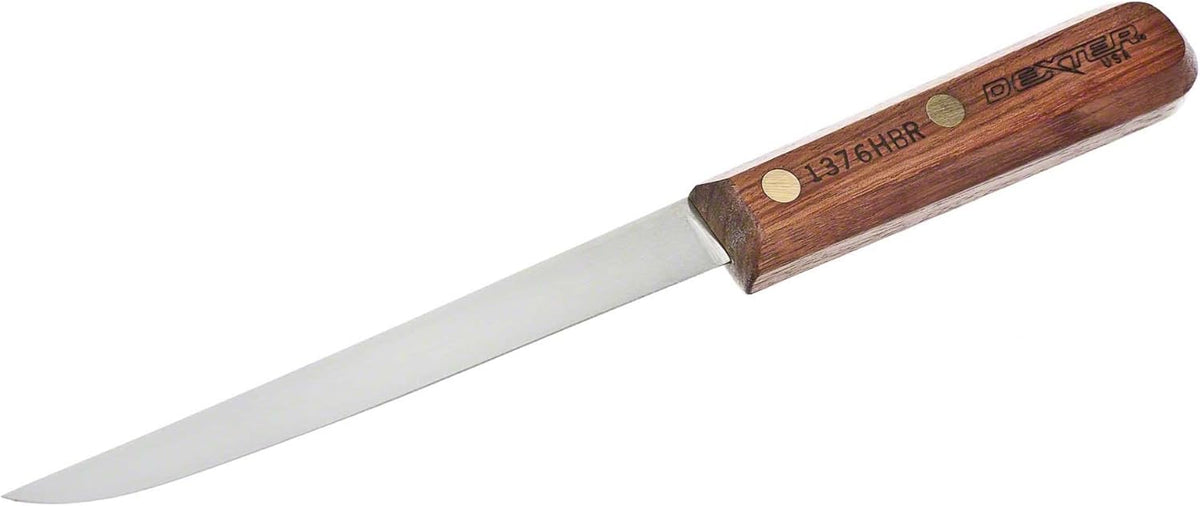 1376HBR 6-Inch Flexible Boning Knife, High-Carbon DEXSTEEL Blade with Rosewood Handle, Professional Meat, Fish & Poultry Deboning Knife, Made in USA