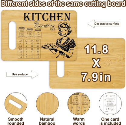 Kitchen Conversion Chart Cutting Board, Cooking Measurement Chart Bamboo Chopping Board, Inspirational Gift for Woman Dad Mom, Measurement Conversion Cutting Boards Kitchen Gift & Decor -29
