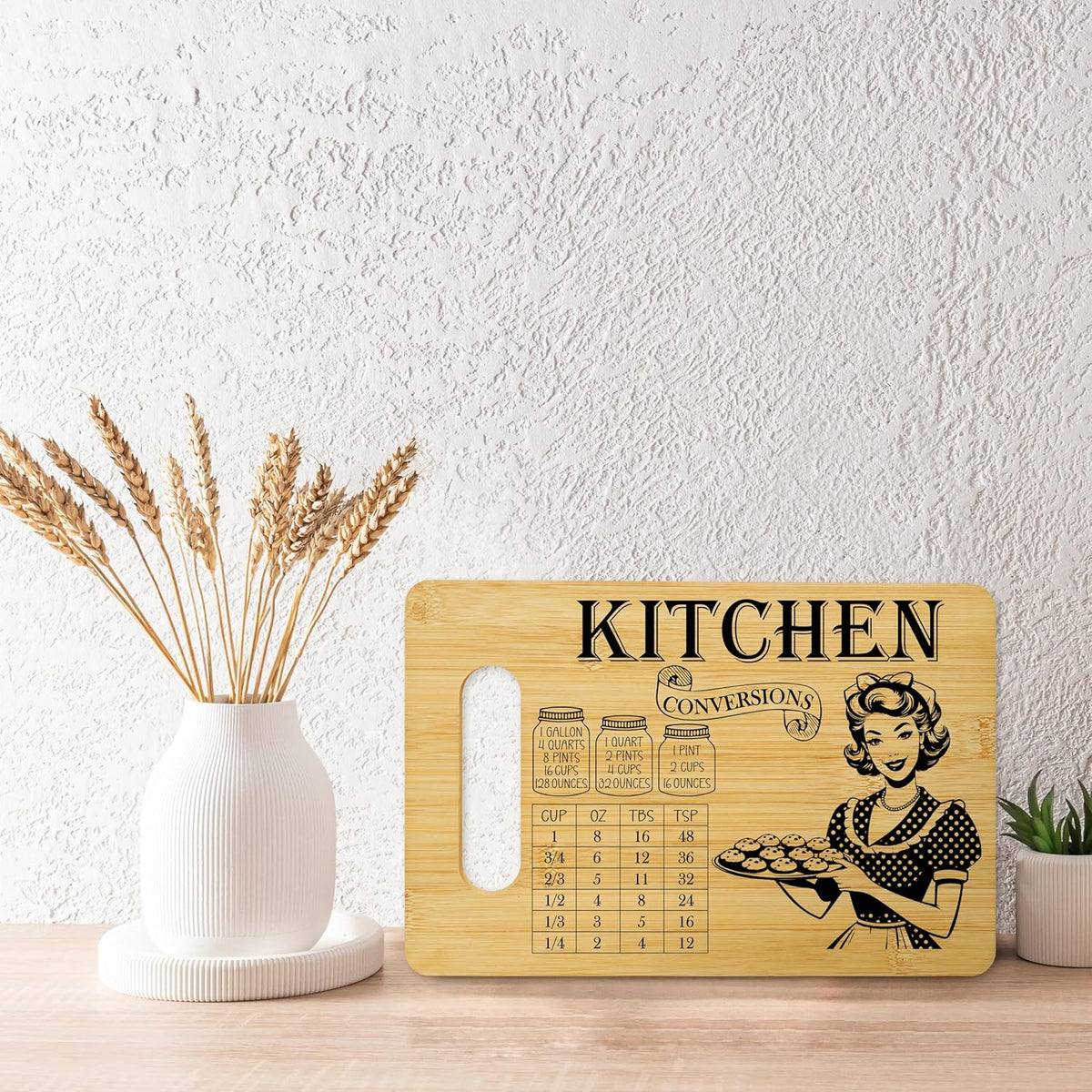 Kitchen Conversion Chart Cutting Board, Cooking Measurement Chart Bamboo Chopping Board, Inspirational Gift for Woman Dad Mom, Measurement Conversion Cutting Boards Kitchen Gift & Decor -29