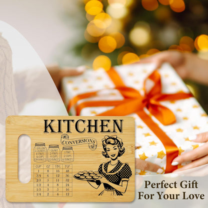 Kitchen Conversion Chart Cutting Board, Cooking Measurement Chart Bamboo Chopping Board, Inspirational Gift for Woman Dad Mom, Measurement Conversion Cutting Boards Kitchen Gift & Decor -29