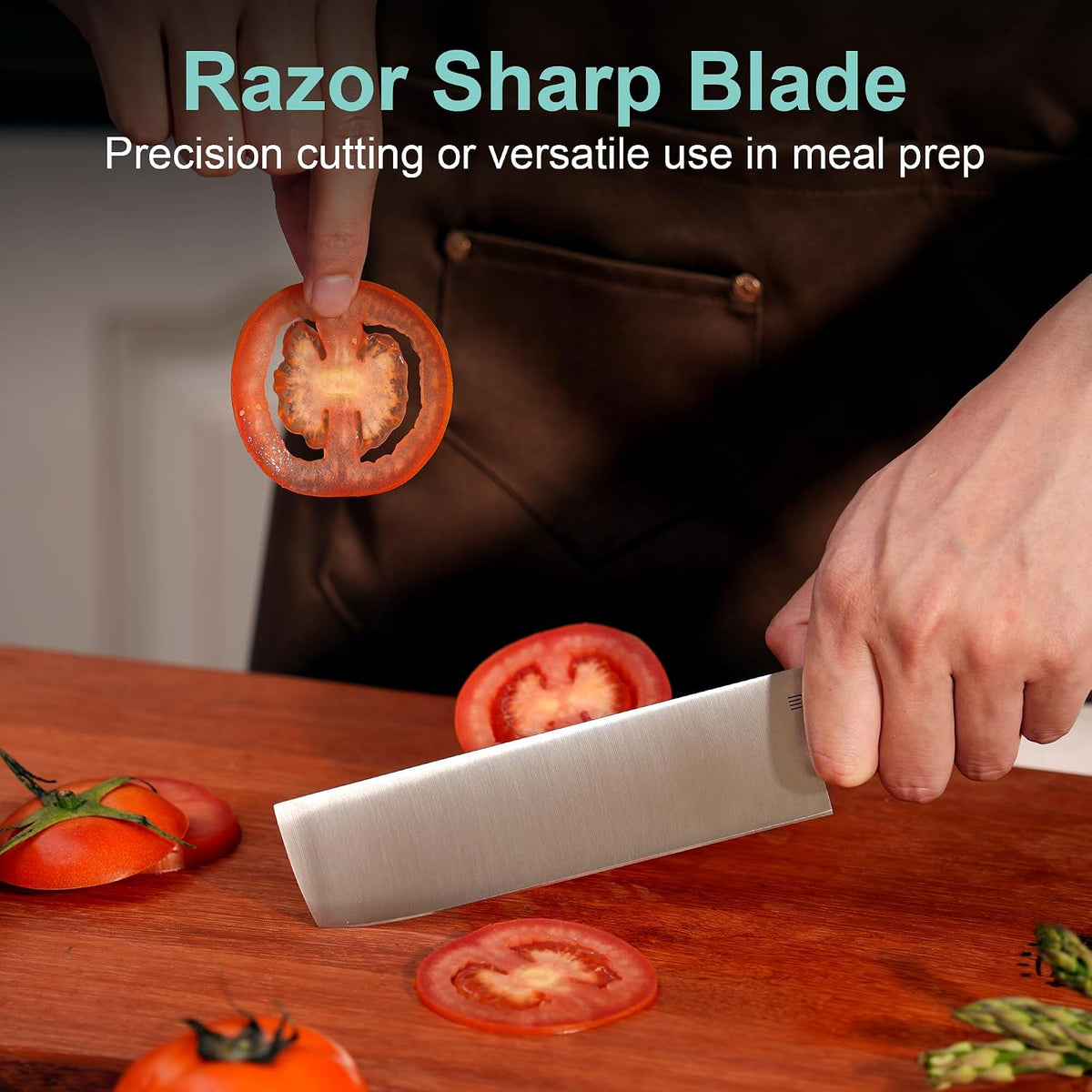3.5 Inch Paring Knife, AR-RPM9 Steel Fruit Vegetable Knife with Ergonomic ABS Handle Oak Sheath, Ultra Sharp Kitchen Knife for Peeling Coring Cutting, Gift for Home Chefs
