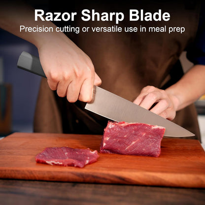 3.5 Inch Paring Knife, AR-RPM9 Steel Fruit Vegetable Knife with Ergonomic ABS Handle Oak Sheath, Ultra Sharp Kitchen Knife for Peeling Coring Cutting, Gift for Home Chefs