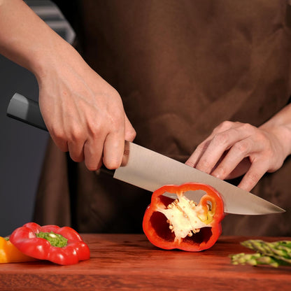 3.5 Inch Paring Knife, AR-RPM9 Steel Fruit Vegetable Knife with Ergonomic ABS Handle Oak Sheath, Ultra Sharp Kitchen Knife for Peeling Coring Cutting, Gift for Home Chefs