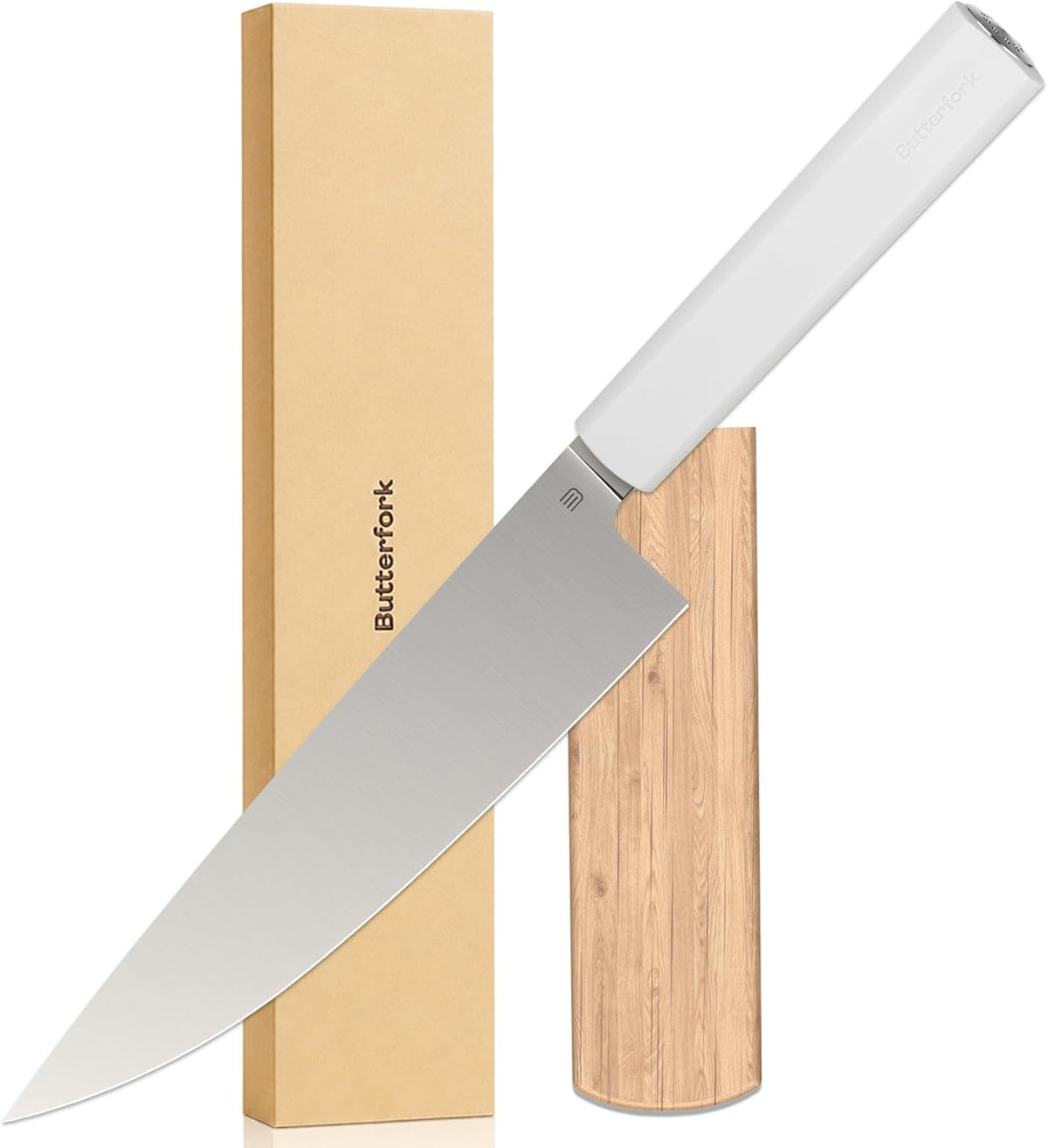 3.5 Inch Paring Knife, AR-RPM9 Steel Fruit Vegetable Knife with Ergonomic ABS Handle Oak Sheath, Ultra Sharp Kitchen Knife for Peeling Coring Cutting, Gift for Home Chefs