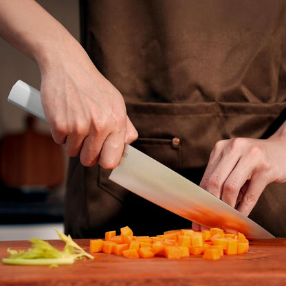 3.5 Inch Paring Knife, AR-RPM9 Steel Fruit Vegetable Knife with Ergonomic ABS Handle Oak Sheath, Ultra Sharp Kitchen Knife for Peeling Coring Cutting, Gift for Home Chefs