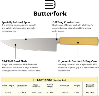 3.5 Inch Paring Knife, AR-RPM9 Steel Fruit Vegetable Knife with Ergonomic ABS Handle Oak Sheath, Ultra Sharp Kitchen Knife for Peeling Coring Cutting, Gift for Home Chefs