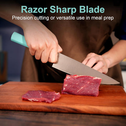 3.5 Inch Paring Knife, AR-RPM9 Steel Fruit Vegetable Knife with Ergonomic ABS Handle Oak Sheath, Ultra Sharp Kitchen Knife for Peeling Coring Cutting, Gift for Home Chefs