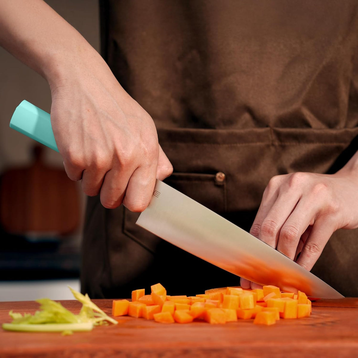 3.5 Inch Paring Knife, AR-RPM9 Steel Fruit Vegetable Knife with Ergonomic ABS Handle Oak Sheath, Ultra Sharp Kitchen Knife for Peeling Coring Cutting, Gift for Home Chefs