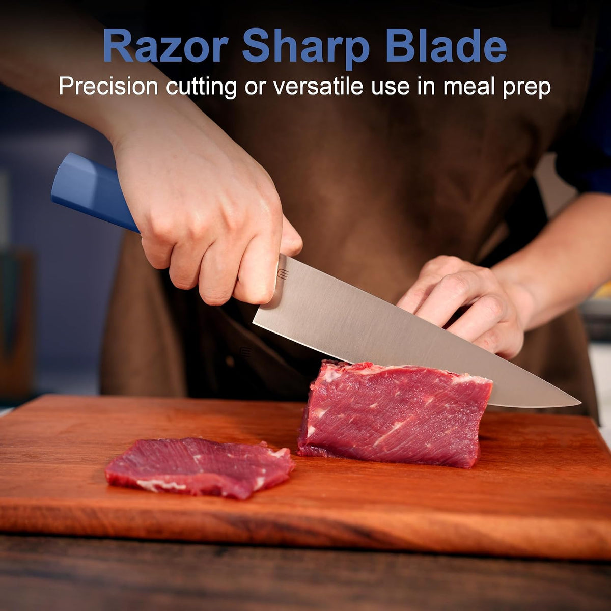 3.5 Inch Paring Knife, AR-RPM9 Steel Fruit Vegetable Knife with Ergonomic ABS Handle Oak Sheath, Ultra Sharp Kitchen Knife for Peeling Coring Cutting, Gift for Home Chefs