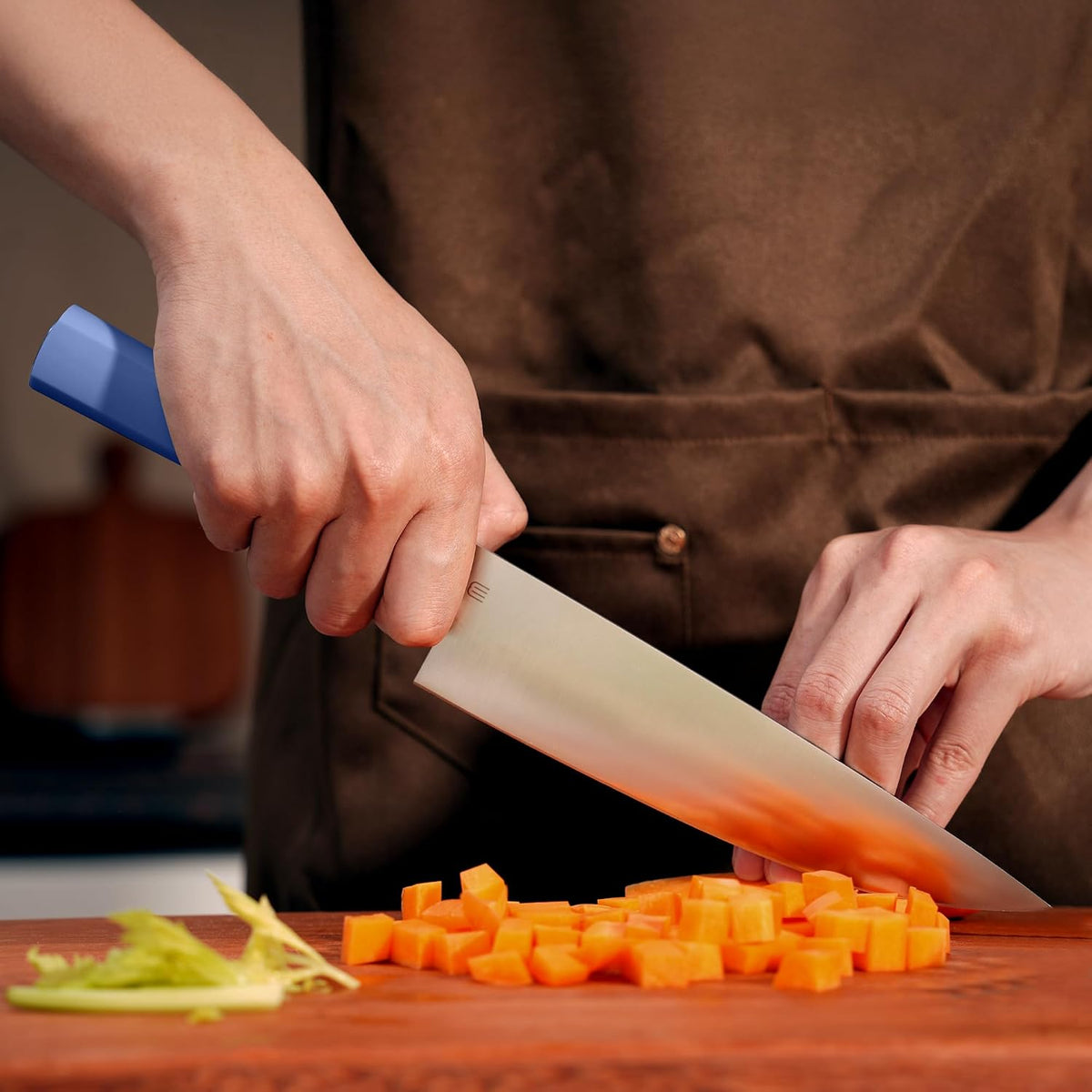 3.5 Inch Paring Knife, AR-RPM9 Steel Fruit Vegetable Knife with Ergonomic ABS Handle Oak Sheath, Ultra Sharp Kitchen Knife for Peeling Coring Cutting, Gift for Home Chefs