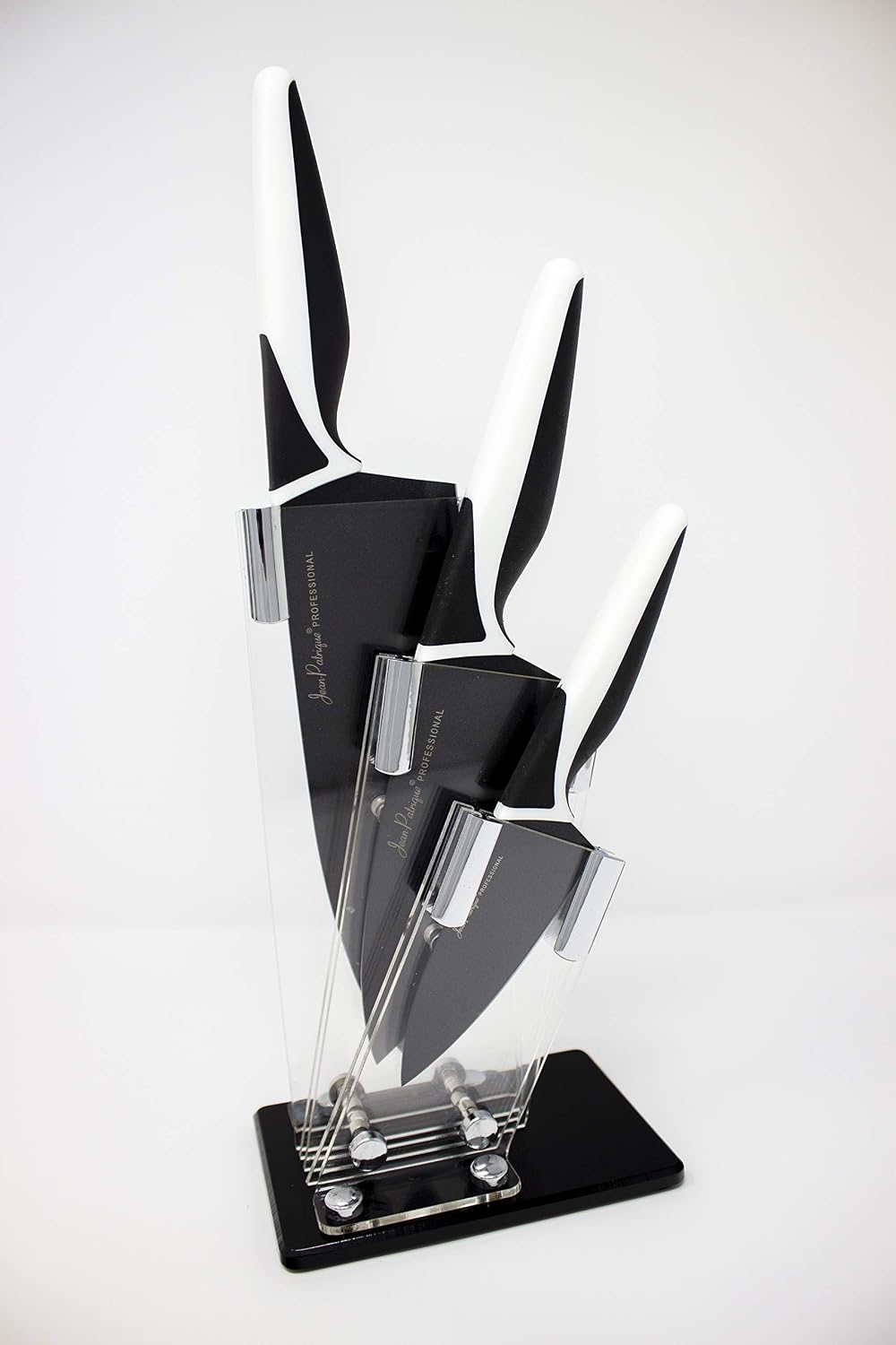 Perspex Universal Knife Block Without Knives for Signature 3-Piece Knife Set - Stylish & Protective - Kitchen Space Saver