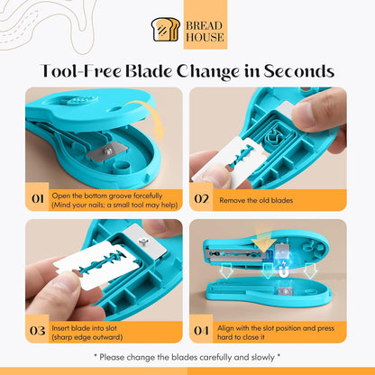 Bread Lame Sourdough Scoring Tool, Extractable & Magnetic Bread Scoring Tool, Bread Scoring Knife for Sourdough Bread Baking, Bread Scorer Tool with 5 Replaceable Razor Blades