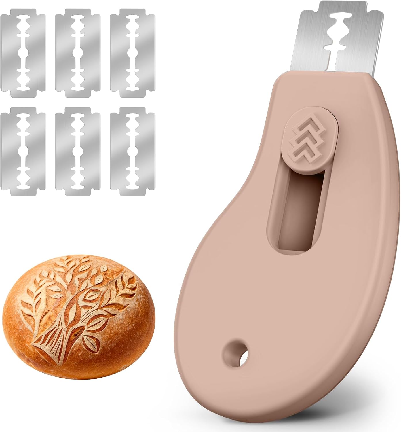 Bread Lame Sourdough Scoring Tool, Extractable & Magnetic Bread Scoring Tool, Bread Scoring Knife for Sourdough Bread Baking, Bread Scorer Tool with 5 Replaceable Razor Blades
