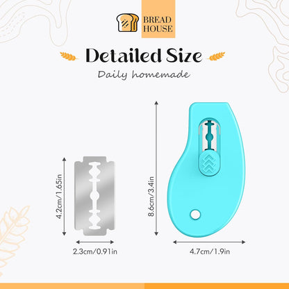 Bread Lame Sourdough Scoring Tool, Extractable & Magnetic Bread Scoring Tool, Bread Scoring Knife for Sourdough Bread Baking, Bread Scorer Tool with 5 Replaceable Razor Blades