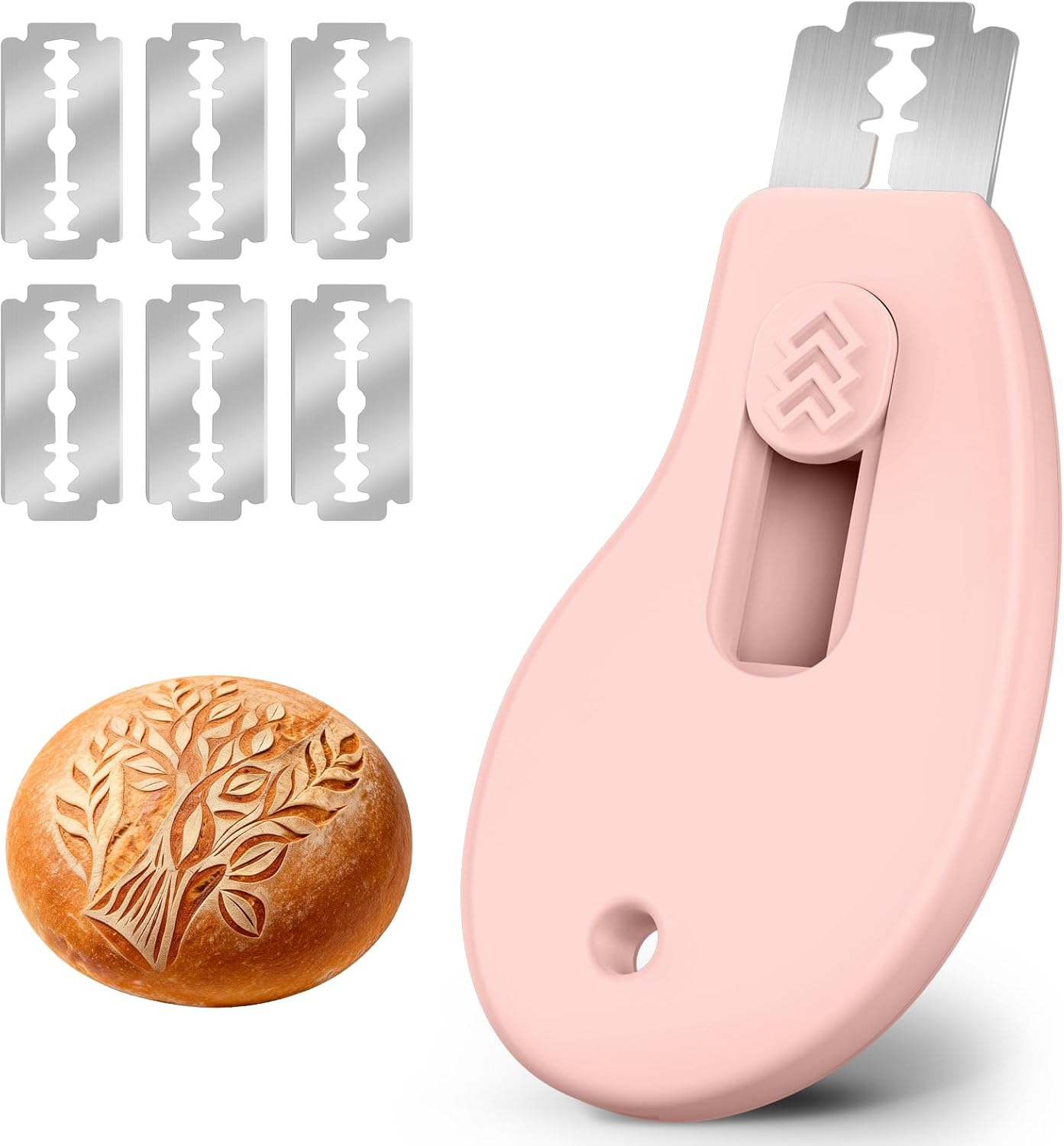 Bread Lame Sourdough Scoring Tool, Extractable & Magnetic Bread Scoring Tool, Bread Scoring Knife for Sourdough Bread Baking, Bread Scorer Tool with 5 Replaceable Razor Blades