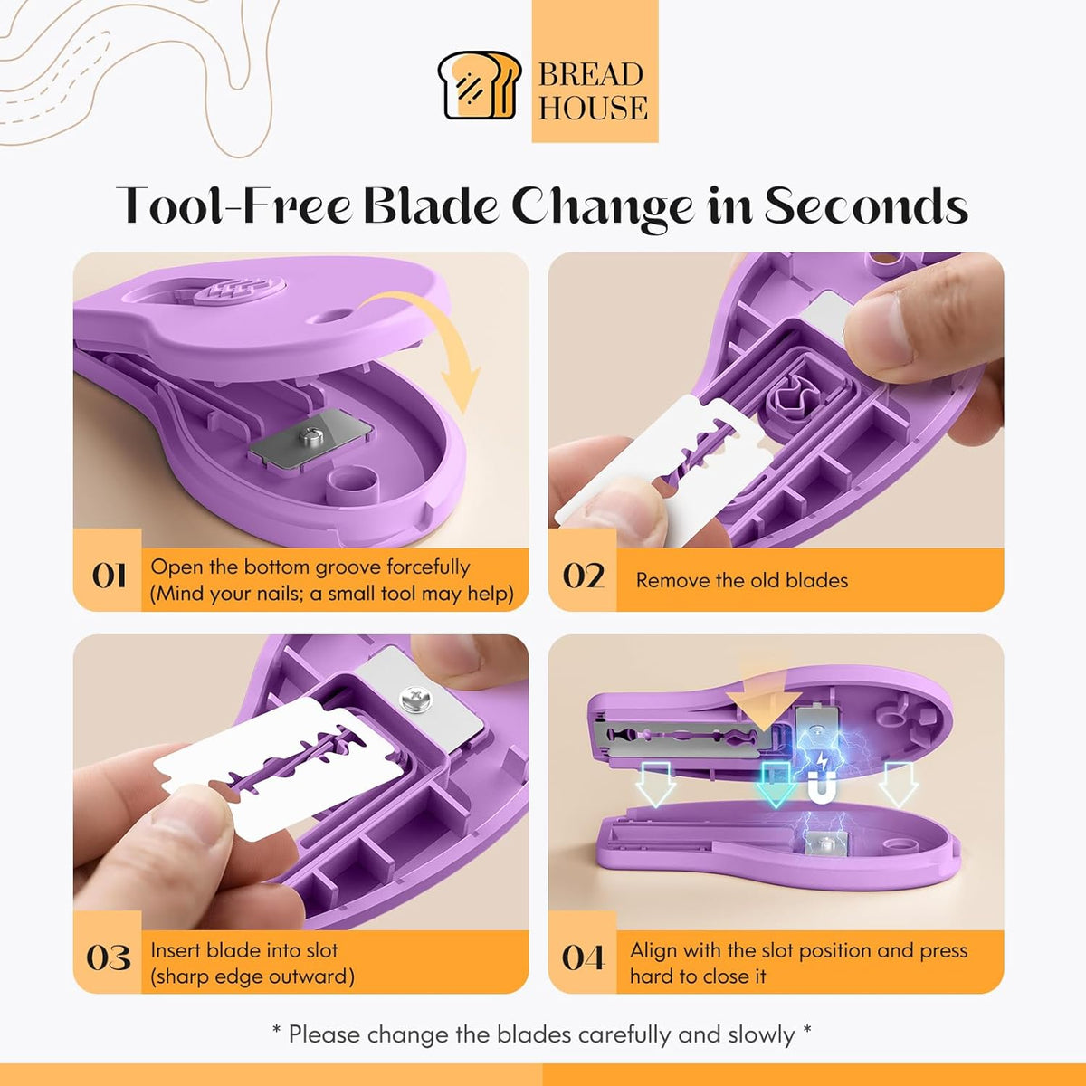 Bread Lame Sourdough Scoring Tool, Extractable & Magnetic Bread Scoring Tool, Bread Scoring Knife for Sourdough Bread Baking, Bread Scorer Tool with 5 Replaceable Razor Blades