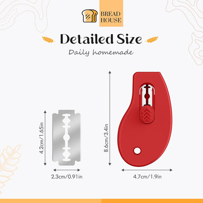 Bread Lame Sourdough Scoring Tool, Extractable & Magnetic Bread Scoring Tool, Bread Scoring Knife for Sourdough Bread Baking, Bread Scorer Tool with 5 Replaceable Razor Blades