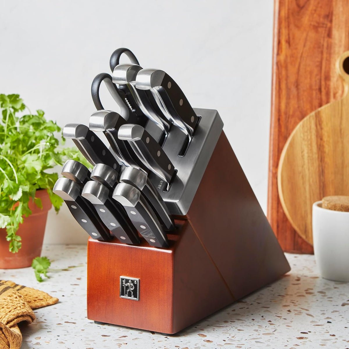Statement 13-pc Self-Sharpening Knife Block Set