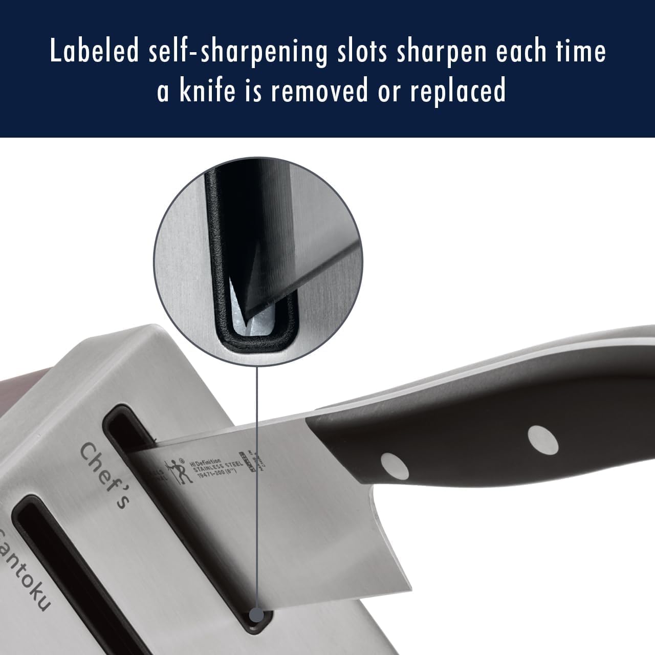 Statement 13-pc Self-Sharpening Knife Block Set