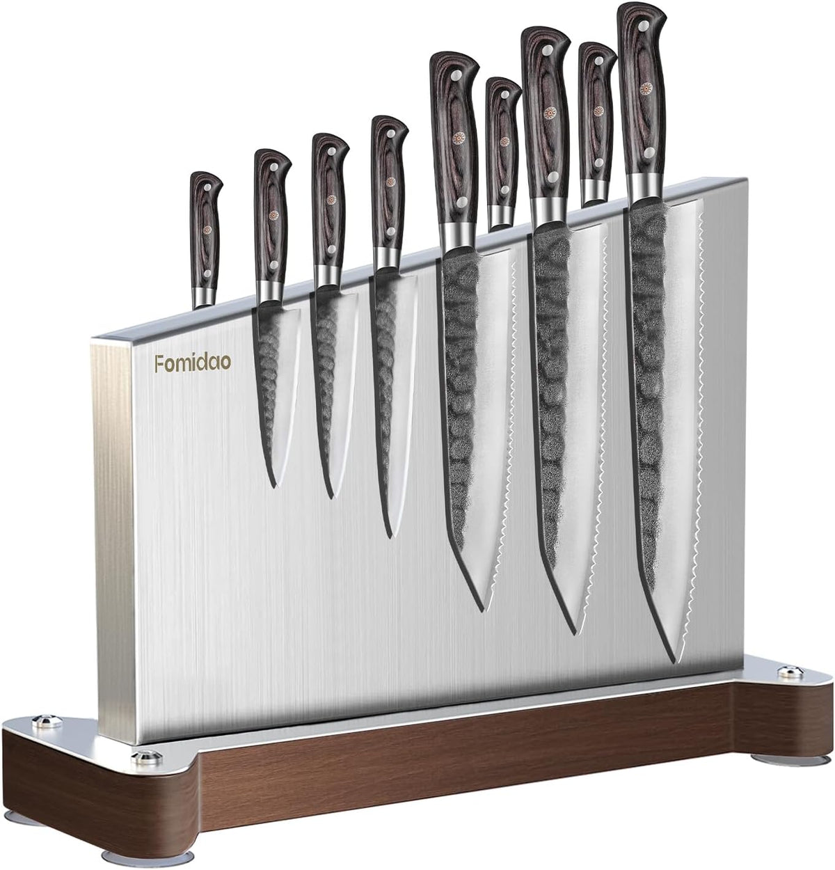 6 Pieces Knife Set with Magnetic Block,Ultra-Sharp High-carbon Steel Kitchen Knife Set, Professional Knife Block Set with Ergonomic Handle and Sharpener