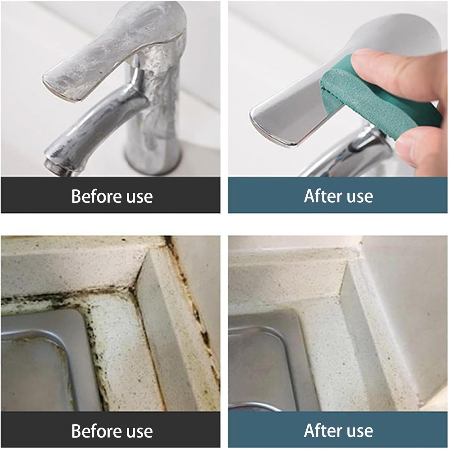 Stainless Steel Scratch Remover Scale Eraser, Stain Remover, Rubber | Stainless Steel Shiner for Faucet, Water Stain, Wall, Counter, Pots, Kettle, Sink, Appliance, Cookware, Metal, Brass, Copper