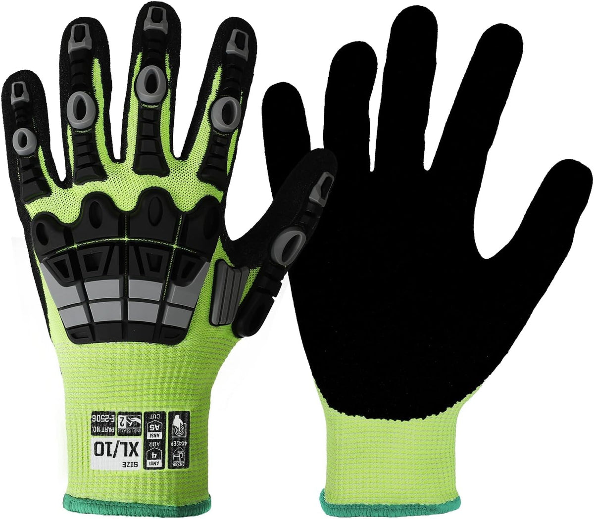 Work Gloves Men Women, A5 Cut Resistant Gloves, Impact Gloves | Heavy Duty Work Glove with Grip, Work Gloves