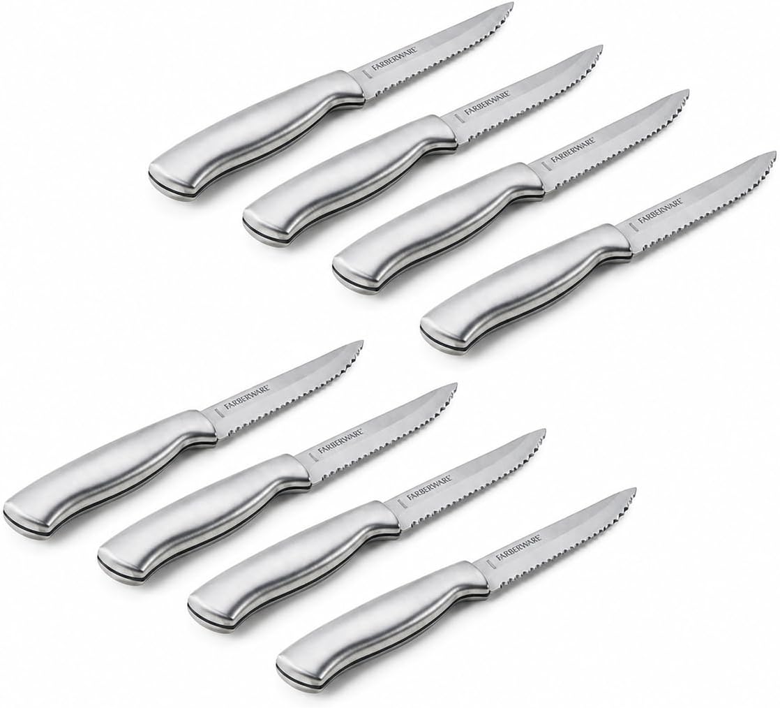 Stainless Steel Steak Knife Set, 8-Piece, Stainless Steel