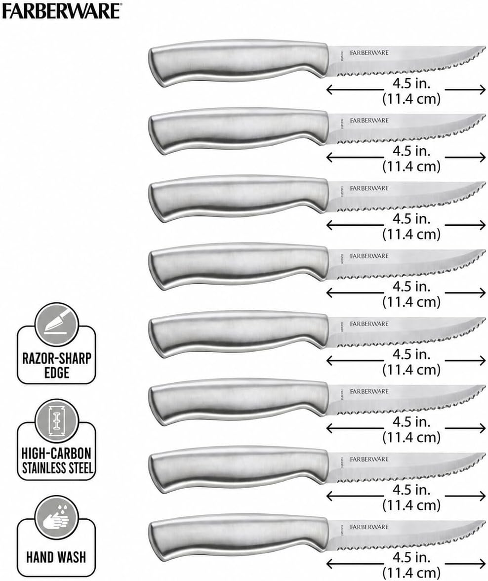 Stainless Steel Steak Knife Set, 8-Piece, Stainless Steel