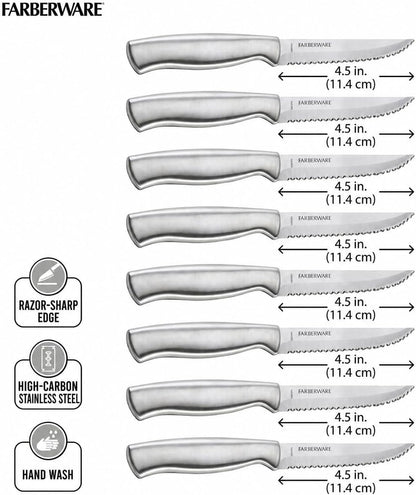 Stainless Steel Steak Knife Set, 8-Piece, Stainless Steel