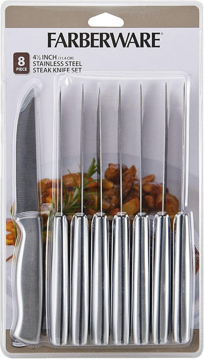 Stainless Steel Steak Knife Set, 8-Piece, Stainless Steel