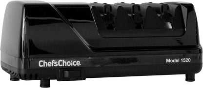 Professional Electric Knife Sharpeners AngleSelect for 15- and 20-Degree Straight-Edge and Serrated Knives with Diamond Abrasives & Precision Angle Control, 2-Stage, Black