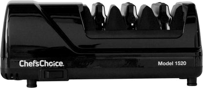 Professional Electric Knife Sharpeners AngleSelect for 15- and 20-Degree Straight-Edge and Serrated Knives with Diamond Abrasives & Precision Angle Control, 2-Stage, Black