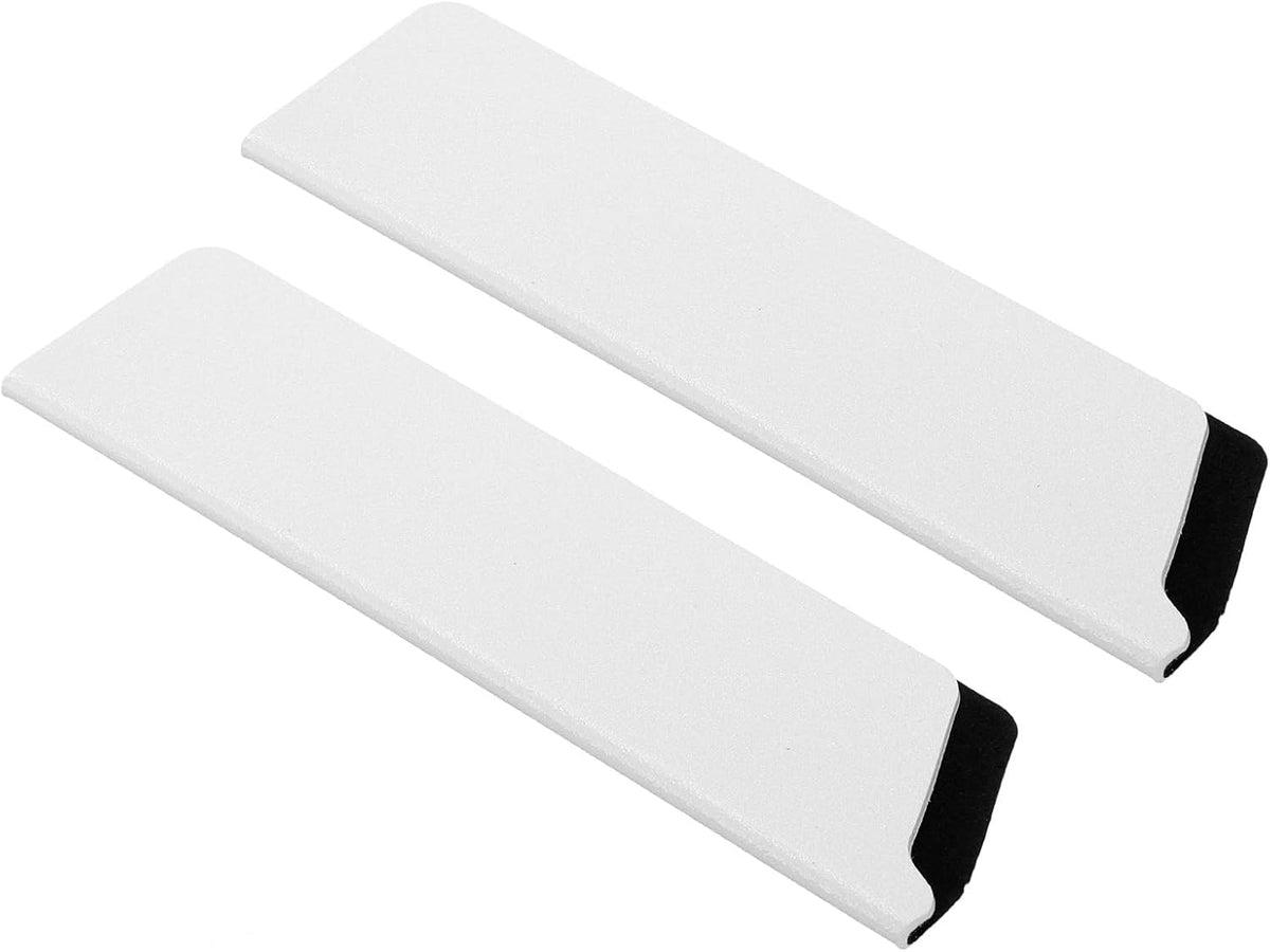 2 Pcs ABS Knife Cover Sleeves, 5x1 Inch Knife Blade Edge Guard Sheath Universal Blade Protector Flocking for Home Kitchen, White